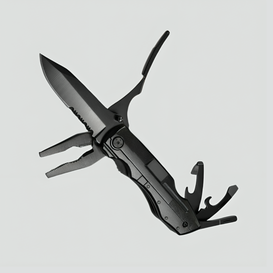 Silence® - Faca com Alicate Profissional Multitool 9 em 1 (+ Brinde Exclusivo)