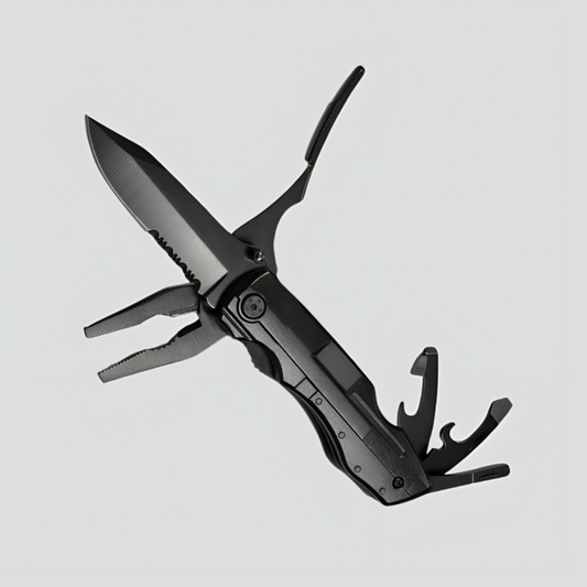 Silence® - Faca com Alicate Profissional Multitool 9 em 1 (+ Brinde Exclusivo)