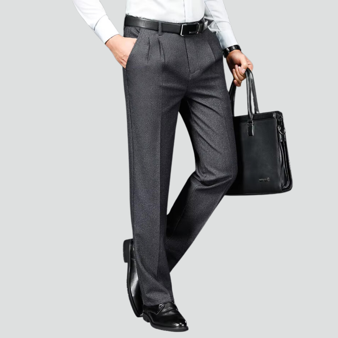 Calça Social Tailor Made Alfaiataria Cinza Chumbo e Claro