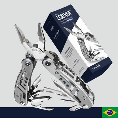 Leather® - Alicate Profissional Multitool 24 em 1 (+BRINDE EXCLUSIVO)